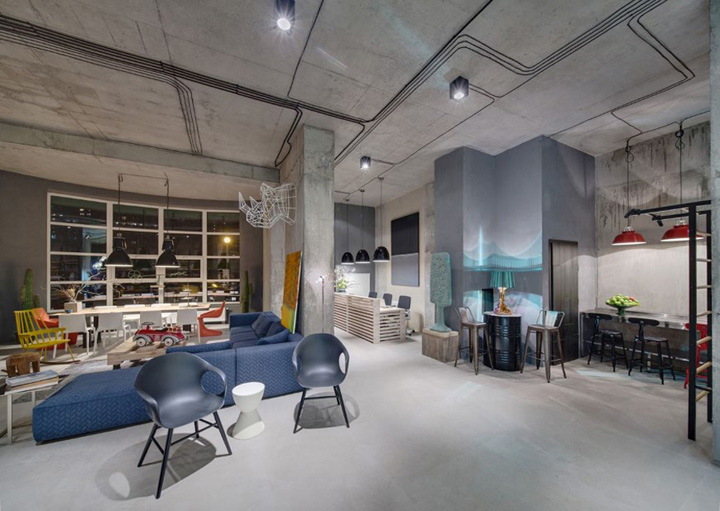 300平方极具个性的工业风格办公室装修设计