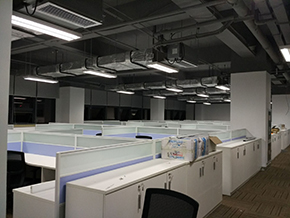创新产业园二期1300平办公室装修改造实景案例